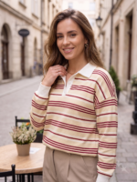 Bluza w paski z kołnierzykiem