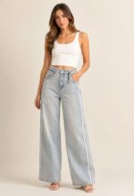Jeansy z lampasami