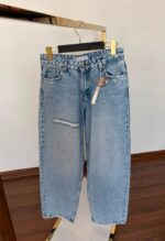 Jeansy baggy z przetarciami i8 Love - obrazek 2