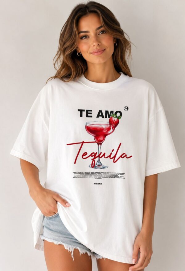 T-shirt TE AMO Tequila z frotką