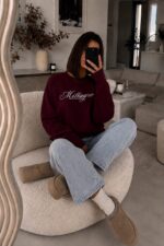 Bluza MILLAGRO HAFT – bordowa - obrazek 2